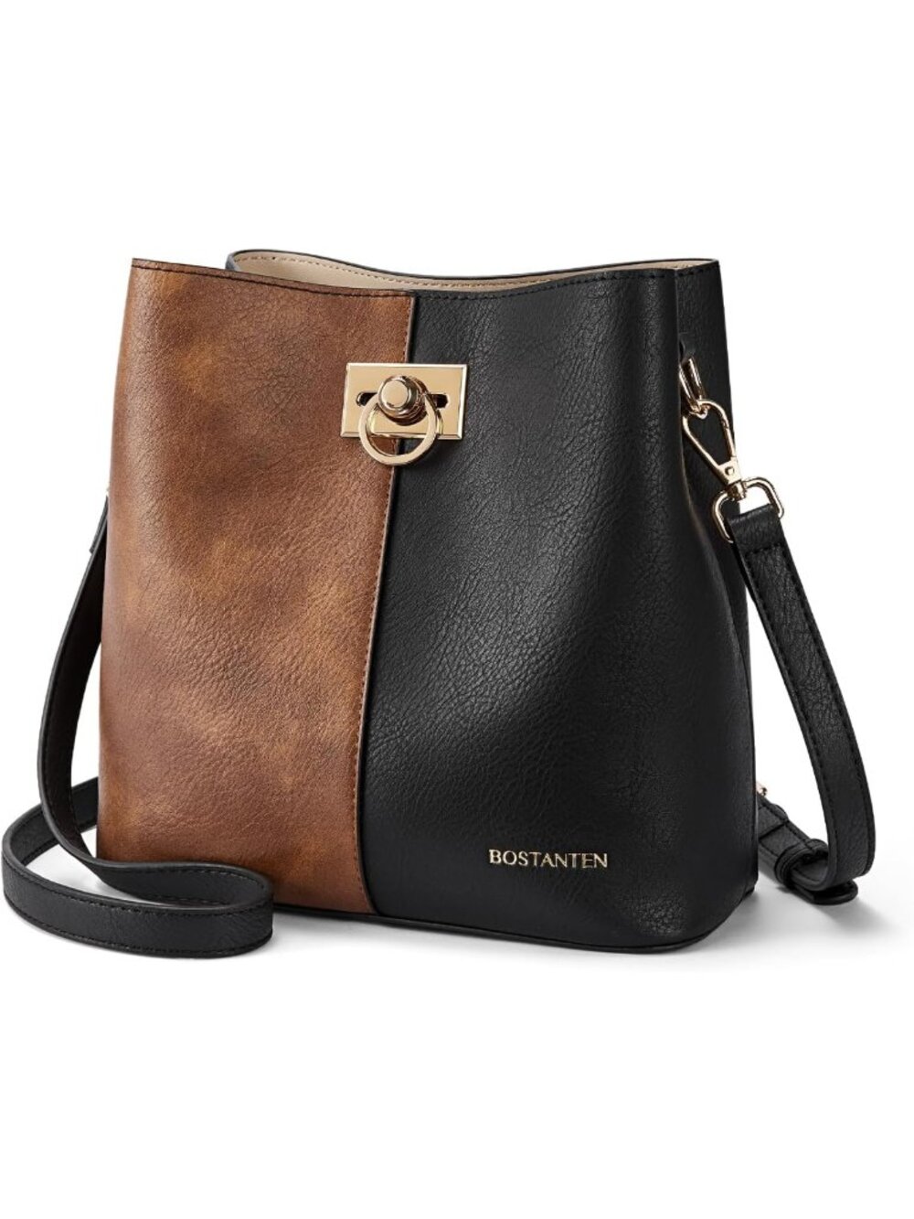 Stylish Vegan Leather Crossbody Bucket Bag for Women | Multiple Pockets, Chic